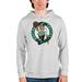 Men's Antigua Heathered Gray Boston Celtics Logo Absolute Pullover Hoodie