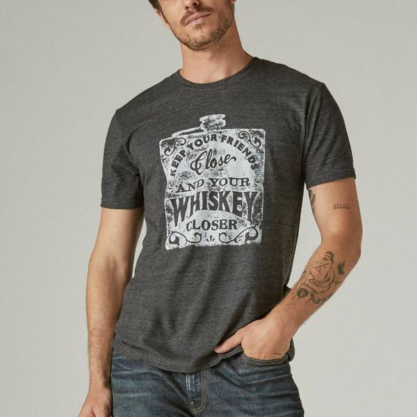 lucky-brand-keep-your-friends-close-whiskey-tee---mens-clothing-tops-shirts-tee-graphic-t-shirts-in-jet-black,-size-xl/