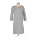 Mo:Vint Casual Dress - Shift: White Stripes Dresses - Women's Size Small