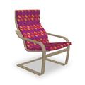 East Urban Home Hatched Squared Motif Indoor/Outdoor Seat/Back Cushion Polyester in Indigo/Red | 1.57 H x 21.26 W x 48 D in | Wayfair