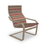 East Urban Home Stripes Arrows Triangles & Rhombs Indoor/Outdoor Seat/Back Cushion Polyester in Blue/Brown/Pink | 1.57 H x 21.26 W x 48 D in | Wayfair
