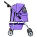 BestPet Pet Stroller Cat Dog Cage Stroller Travel Folding Carrier in Indigo | 38.6 H x 17.5 W x 33 D in | Wayfair BP-S04T-PURPLE