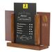 MT Displays Contemporary Desktop Menu Holder w/ Chalkboard, Wood in Brown | 9.84 H x 11.3 W x 3.35 D in | Wayfair UWDM0DD0A4X9001