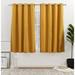 Nicole Miller New York Sawyer Cotton Blend Grommet Top Light Filtering Curtain Panels Polyester/Rayon/Cotton Blend in Yellow | 63 H in | Wayfair