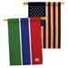 Breeze Decor Home Decor 2-Sided Polyester 3'3 x 2'3 ft. House Flag in Blue/Green/Red | 40 H x 28 W in | Wayfair BD-CY-HP-108366-IP-BOAA-D-US15-BD