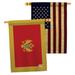 Breeze Decor Montenegro 2-Sided Polyester 3'3 x 2'3 ft. House Flag in Black/Red/Yellow | 40 H x 28 W in | Wayfair BD-CY-HP-108249-IP-BOAA-D-US15-BD