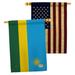 Breeze Decor Rwanda 2-Sided Polyester 3'3 x 2'3 ft. House Flag in Black/Blue/Yellow | 40 H x 28 W in | Wayfair BD-CY-HP-108292-IP-BOAA-D-US15-BD