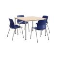 KFI Studios Dailey-" Lola Set 42" L Square Manufactured Wood Breakroom Table & Chair Set Metal in Gray | 31.7 H in | Wayfair