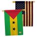 Breeze Decor Sao Tome & Principe House Flags Pack Nationality Regional Yard Banner 28 X 40 Inches Double-Sided Decorative Home Decor | Wayfair