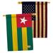 Breeze Decor Home Decor 2-Sided Polyester 3'3 x 2'3 ft. House Flag in Black/Blue/Green | 40 H x 28 W in | Wayfair BD-CY-HP-108303-IP-BOAA-D-US15-BD