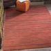 Red 94 x 0.03 in Indoor/Outdoor Area Rug - Bayou Breeze Diehl Striped Flatweave Crimson Multicolor Indoor Outdoor Area Rug | Wayfair