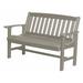 Wildridge Plastic Garden Outdoor Bench Plastic in Gray | 36 H x 56 W x 25 D in | Wayfair LCC-225-light gray