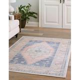 Blue 84 x 0.13 in Area Rug - Bungalow Rose Shauntrelle Oriental French Area Rug | 84 W x 0.13 D in | Wayfair 6363AC4B1747448A8BF8DF86E74132B2