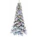 The Holiday Aisle® Tail Snow White Pine Artificial Christmas Tree with Multi-Color Lights in Brown | 6.5' H | Wayfair