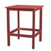 Wildridge Classic 40" High Outdoor Table Plastic in Red | 42 H x 34 W x 34 D in | Wayfair LCC-287-CARDINAL RED