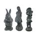 Trinx 3 Piece Rabbit, Mad Hatter, Alice Garden Statue Set Resin/Plastic in Gray | 7 H x 7 W x 19.5 D in | Wayfair 542C1B7FB679423091A489A575BA6D2F