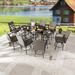 Red Barrel Studio® Square 8 - Person 31.5" Long Glass/Wicker/Rattan in Black | 31.5 W x 31.5 D in | Outdoor Furniture | Wayfair