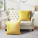 Trule Lauritzen Square Faux Fur Pillow Cover Polyester/Polyfill/Faux Fur in Yellow | 26 H x 26 W x 1 D in | Wayfair