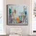 Winston Porter Spectrum NYC - Picture Frame Painting Print on Canvas Canvas, Solid Wood in Black/Blue/Green | 30.5 H x 30.5 W x 1.5 D in | Wayfair