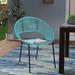 Joss & Main Lio Stacking Patio Side Chair, Steel in Blue | 30.5 H x 27.5 W x 24.5 D in | Wayfair IVBX2136 41878842