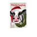 The Holiday Aisle® Emeka Double Sided 18" H x 12.5" W Cow w/ Santa Hat Christmas Flag, Linen in Black | 18 H x 12.5 W in | Wayfair