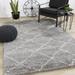 White 91 x 63 x 1.38 in Indoor Area Rug - Corrigan Studio® Asteria Geometric Cream/Black Area Rug | 91 H x 63 W x 1.38 D in | Wayfair