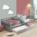 Harriet Bee Twin Size Daybed w/ Trundle Bed Frame Set Daybed For Living Room, Guest Room( Daybed) in Gray | 26 H x 83.4 W x 79.5 D in | Wayfair