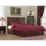 Lark Manor™ Ney Solid Wood Storage Platform Bed Wood in Brown | 47.625 H x 81.5 D in | Wayfair 922DC11339A84D8392BE1EE95D1591C2
