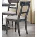 Leventis Side Chair (Set-2) in Light Brown Linen & Weathered Gray, Padded Seat