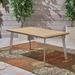 Leeds Outdoor Aluminum and Wood Dining Table by Christopher Knight Home - 63"W x 35.5"D x 28.75"H