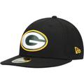 Men's New Era Black Green Bay Packers Omaha Low Profile 59FIFTY Fitted Hat