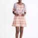 Madewell Dresses | Madewell Plaid Ruffle- Sleeve Popover Mini Dress | Color: Orange/Red | Size: M