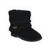 Women's Faux Suede With Berber Cuff Ankle Boot by GaaHuu in Black (Size 9 M)