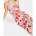 Free People Dresses | Nwt Free People Beach Party Midi Dress Sheath Floral Printed Ruffle Trim Pink 0 | Color: Pink/Red | Size: 0