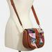 Coach Bags | New Coach Saddle Bag With Patchwork | Color: Brown/Pink | Size: Os