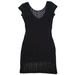 Free People Dresses | Free People Women's Black Eyelet Lace Crochet Cap Sleeve Bodycon Dress Size Sp | Color: Black | Size: Sp
