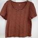 American Eagle Outfitters Tops | Nwt Cropped American Eagle Tee | Color: Black/White | Size: Xl