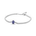 Pandora Armband Timeless "funkelnder Stein" silber, blauer Kristall, Zirkonia 590039C01 20 cm