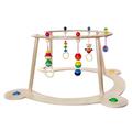 Hess Holzspielzeug 20044 - Lauflerngerät und Spiel-Bogen aus Holz, Serie Bär Henry, für Babys, handgefertigt, mit Figuren und Rasseln, ca. 73 x 71 x 39 cm, für unbeschwerten Spiel- und Lernspaß