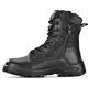 SAFEYEAR Military Mens Work Boots,Black Heavy Duty Combat Army Safety Boots, 4E Wide Fit Soft Toe, Waterproof Genuine Leather, Lace Up Site Tactical Police Security, SRC High Ankle Zip Side