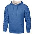 TACVASEN Mens Pullover Hoodie Winter Fleece Sweatshirt Hood T-Shirt Long Sleeve Hoodies Fleece Pullover Blue