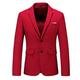 Two Buttons Peak Lapel Men's Jacket Single Breasted Tuxedos Blazer Prom Party Coat Casual Jacket Dinner Coat Red 46 Chest / 40 Waist