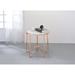 Modern Occasional End Table With Rose Gold Metal Base