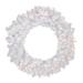 Northlight Seasonal Pre-Lit Flocked Snow Artificial Christmas Wreath - Clear Lights Traditional Faux, Metal in White | 24 H x 24 W x 5 D in | Wayfair
