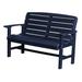 Wildridge Manufactured Wood Garden Outdoor Bench Plastic in Blue | 34 H x 56 W x 24 D in | Wayfair LCC-226-patriot blue