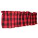 lovemyfabric Plaid Tailored 58" Window Valance Polyester in Red/White | 20 H x 58 W in | Wayfair BuffaloValance-Red-20