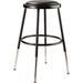 National Public Seating Height Adjustable Lab Stool Metal/Fabric in Black | 19" H - 27" H | Wayfair 6418H-10