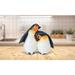 Dovecove 4"H Penguin Babys Statue Lovely Animal Decoration Figurine Resin in Black/White | 4 H x 4 W x 2.5 D in | Wayfair