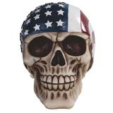 The Holiday Aisle® Skull Head w/ US Flag Bandana Figurine Resin | 6 H x 6 W x 4.5 D in | Wayfair 6DA49B49D0624420AE1554E95C77F705