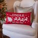 The Holiday Aisle® Shymier Jingle All the Way Rectangular Pillow Cover & Insert Polyester/Polyfill blend | 5 H x 23 W x 11.5 D in | Wayfair